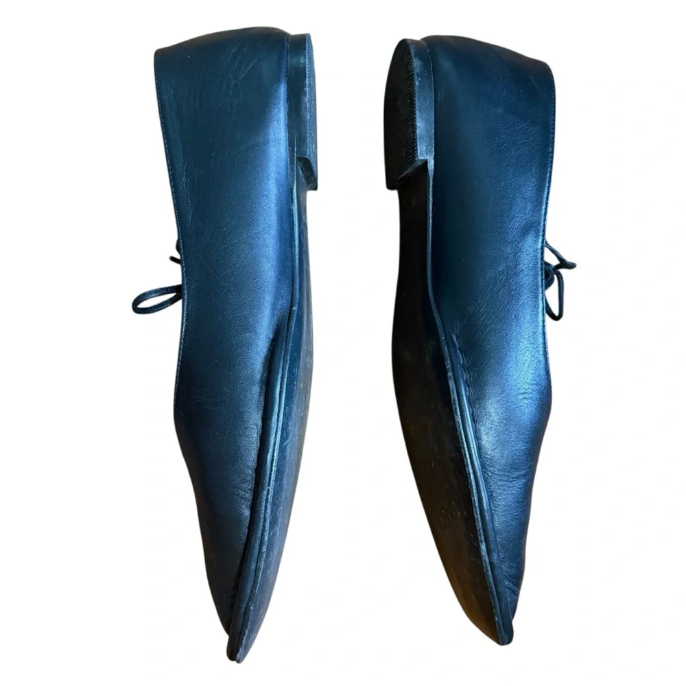 Alohas Sway Black Leather Ballet Flats - Picture 4 of 8